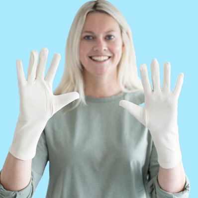 Natural Cotton Gloves for Adults with Eczema
