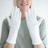 White Cotton Gloves for Adults with Eczema
