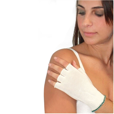 DermaSilk Therapeutic Fingerless Gloves for Adults